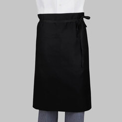Black bistro waiters apron with a pocket