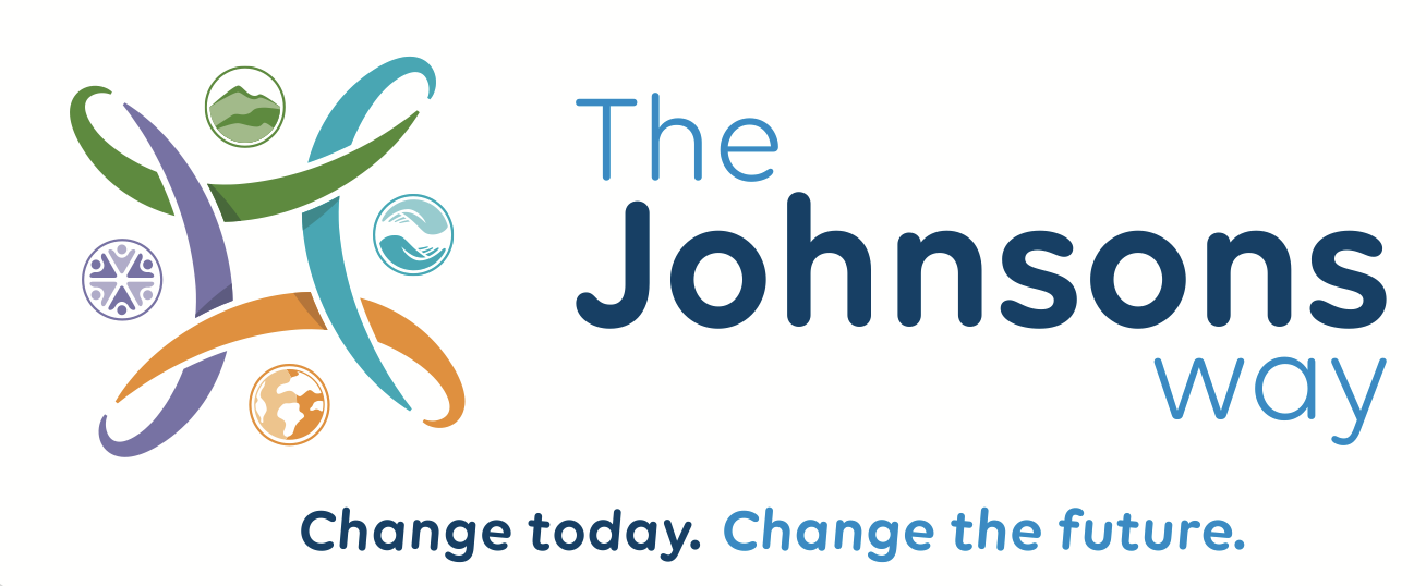 Johnson's logo accompanied by the words "Change today, change tomorrow" in bold letteringJohnson's logo accompanied by the words "Change today, change tomorrow" in bold lettering